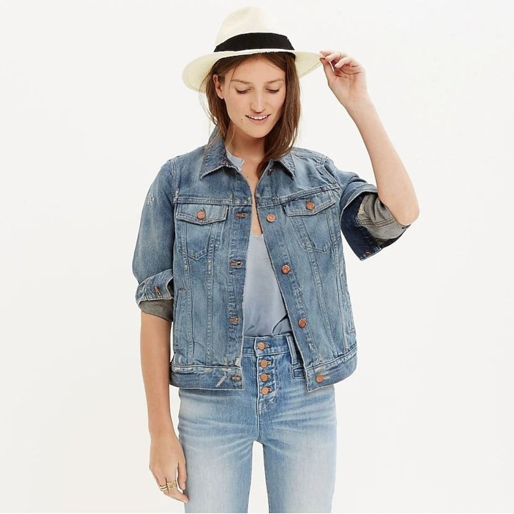 MADEWELL The Jean Jacket in Ellery Wash Sz S‎